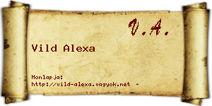 Vild Alexa névjegykártya